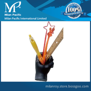 Desk Top Hand Shape Pen Holder with Magnetic Back for Office Supply (OF-BE2)